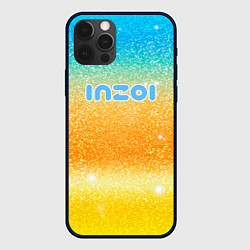 Чехол для iPhone 12 Pro Max Inzoi лого и блестки, цвет: 3D-черный