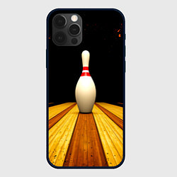Чехол iPhone 12 Pro Max Кегля для боулинга на черном
