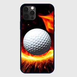 Чехол iPhone 12 Pro Max Мяч для гольфа в огне