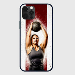 Чехол для iPhone 12 Pro Max Толкательница ядра, цвет: 3D-черный