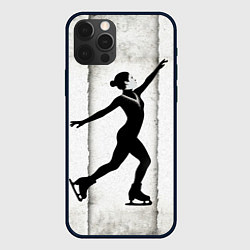 Чехол iPhone 12 Pro Max Фигуристка на сером