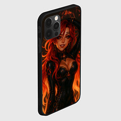 Чехол для iPhone 12 Pro Max Горячая пиро архонт Мавуика - Genshin Impact, цвет: 3D-черный — фото 2