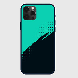 Чехол для iPhone 12 Pro Max Color black light blue, цвет: 3D-черный