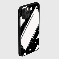 Чехол для iPhone 12 Pro Max Color black white, цвет: 3D-черный — фото 2