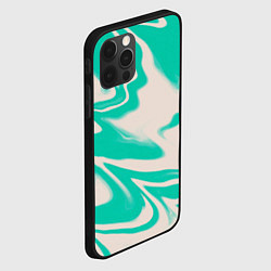 Чехол для iPhone 12 Pro Max Color white turquoise, цвет: 3D-черный — фото 2