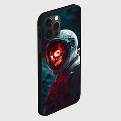 Чехол для iPhone 12 Pro Max Череп космонавта красного цвета, цвет: 3D-черный — фото 2