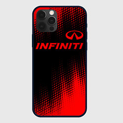 Чехол iPhone 12 Pro Max Infiniti - red gradient посередине