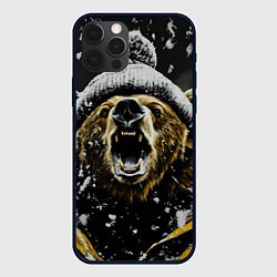 Чехол iPhone 12 Pro Max Злой большой медведь зимой