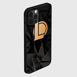 Чехол для iPhone 12 Pro Max League of Legends golden poly, цвет: 3D-черный — фото 2