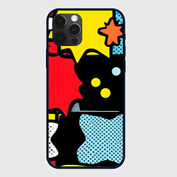 Чехол для iPhone 12 Pro Max Поп абстракция, цвет: 3D-черный