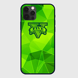 Чехол для iPhone 12 Pro Max GTA green poly, цвет: 3D-черный
