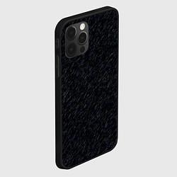 Чехол для iPhone 12 Pro Max Чёрный с синим штрихи, цвет: 3D-черный — фото 2