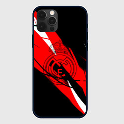 Чехол для iPhone 12 Pro Max Real Madrid текстура, цвет: 3D-черный