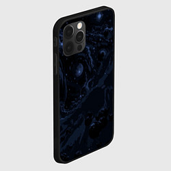 Чехол для iPhone 12 Pro Max Чёрно-синий абстрактный космос, цвет: 3D-черный — фото 2