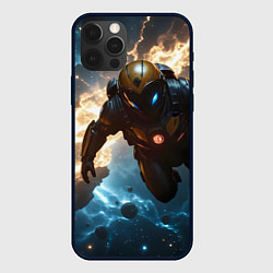 Чехол iPhone 12 Pro Max Астронавт на фоне туманности