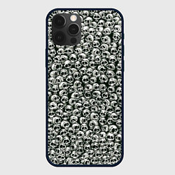 Чехол для iPhone 12 Pro Max Черепки паттерн, цвет: 3D-черный