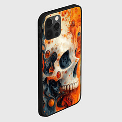 Чехол для iPhone 12 Pro Max Череп в нестабильном хаосе, цвет: 3D-черный — фото 2