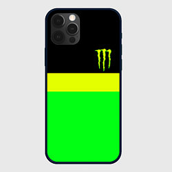 Чехол для iPhone 12 Pro Max Monster energy полосы, цвет: 3D-черный