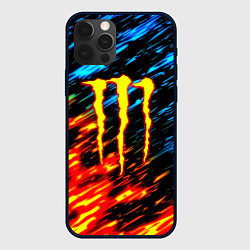 Чехол для iPhone 12 Pro Max Monster energy огонь и лёд искры, цвет: 3D-черный