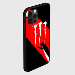 Чехол для iPhone 12 Pro Max Monster energy краски линии, цвет: 3D-черный — фото 2