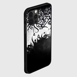 Чехол для iPhone 12 Pro Max Гранж каллиграфия, цвет: 3D-черный — фото 2