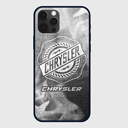 Чехол для iPhone 12 Pro Max Chrysler - grey gradient, цвет: 3D-черный