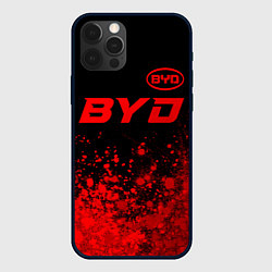 Чехол iPhone 12 Pro Max BYD - red gradient посередине
