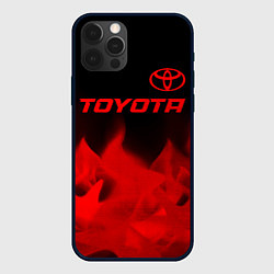 Чехол для iPhone 12 Pro Max Toyota - red gradient посередине, цвет: 3D-черный