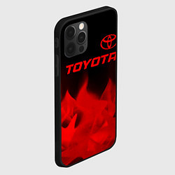 Чехол для iPhone 12 Pro Max Toyota - red gradient посередине, цвет: 3D-черный — фото 2