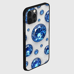Чехол для iPhone 12 Pro Max Россыпь сапфиров, цвет: 3D-черный — фото 2