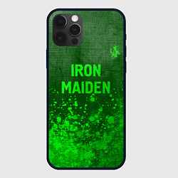 Чехол iPhone 12 Pro Max Iron Maiden - green gradient посередине