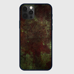 Чехол для iPhone 12 Pro Max Абстракция - green fabric soaked in red paint, цвет: 3D-черный