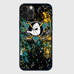Чехол iPhone 12 Pro Max Anaheim Ducks NHL black