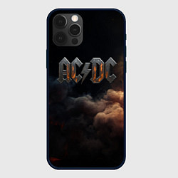 Чехол iPhone 12 Pro Max ACDC металлический лого