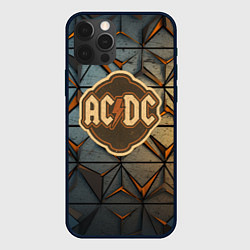 Чехол iPhone 12 Pro Max ACDC винтажный логотип