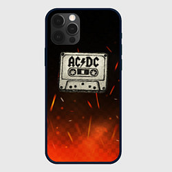 Чехол iPhone 12 Pro Max ACDC лого на кассете