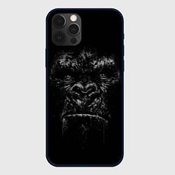 Чехол для iPhone 12 Pro Max Gorilla face in the dark, цвет: 3D-черный