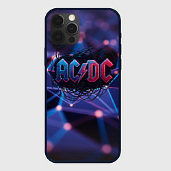 Чехол iPhone 12 Pro Max ACDC лого в градиенте
