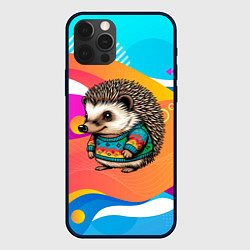 Чехол iPhone 12 Pro Max Ежик в кофте