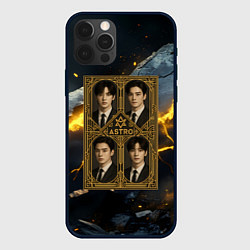 Чехол iPhone 12 Pro Max Astro в золотой рамке