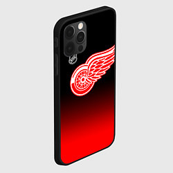 Чехол для iPhone 12 Pro Max Детройт Ред Уингз - градиент, цвет: 3D-черный — фото 2