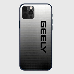 Чехол для iPhone 12 Pro Max Geely серый текстурный, цвет: 3D-черный