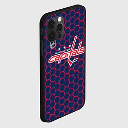 Чехол для iPhone 12 Pro Max Вашингтон Кэпиталз - соты с подсветкой, цвет: 3D-черный — фото 2