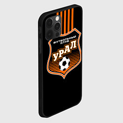 Чехол для iPhone 12 Pro Max ФК Урал - полоски, цвет: 3D-черный — фото 2