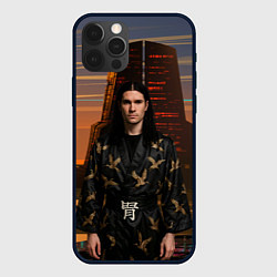 Чехол iPhone 12 Pro Max Bones в халате с журавлями