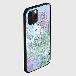 Чехол для iPhone 12 Pro Max Скетч японские дорамы, цвет: 3D-черный — фото 2