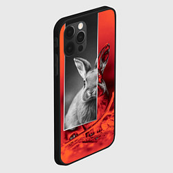 Чехол для iPhone 12 Pro Max Хмурый кролик, цвет: 3D-черный — фото 2
