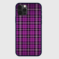 Чехол для iPhone 12 Pro Max Color pink checkerboard, цвет: 3D-черный