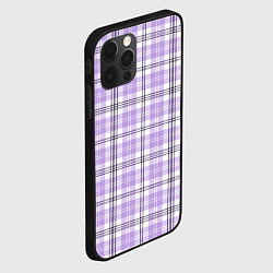 Чехол для iPhone 12 Pro Max Checkered light purple, цвет: 3D-черный — фото 2