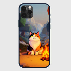 Чехол iPhone 12 Pro Max Котик в кубическом мире